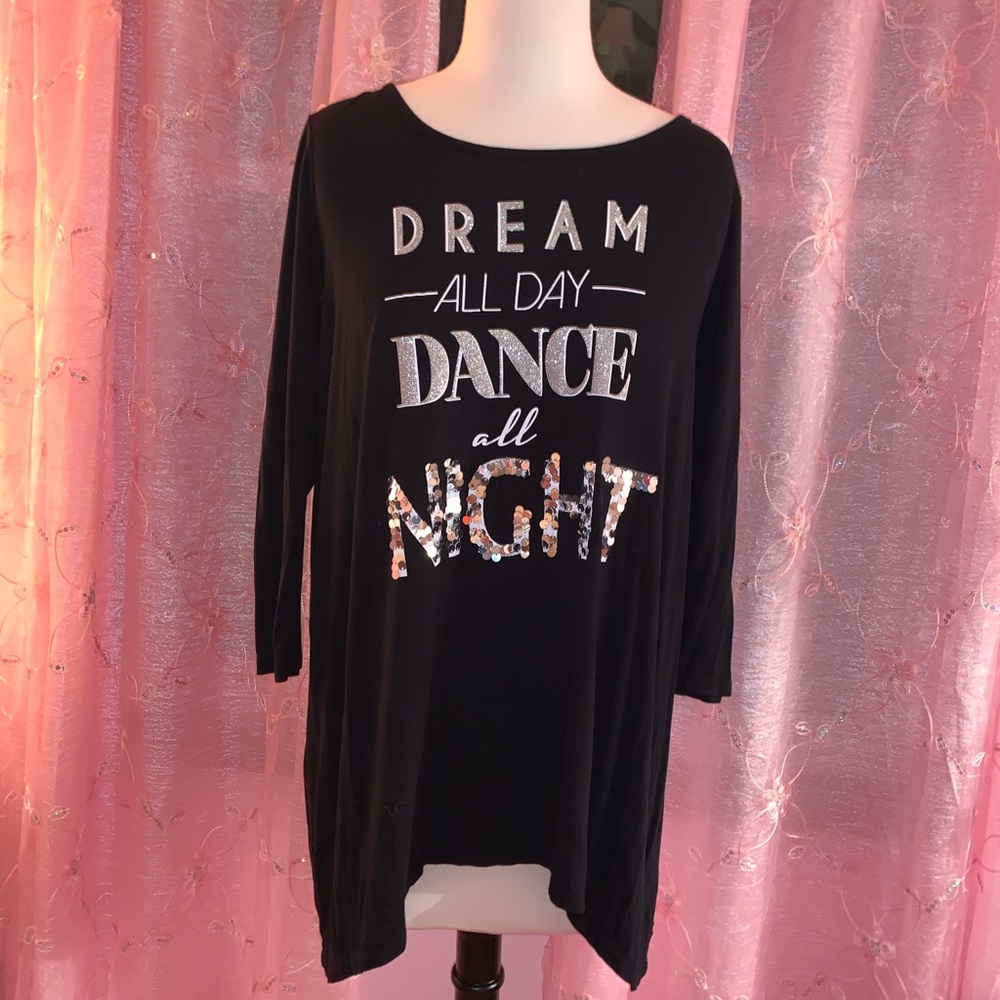 Sparkly oversized shirt